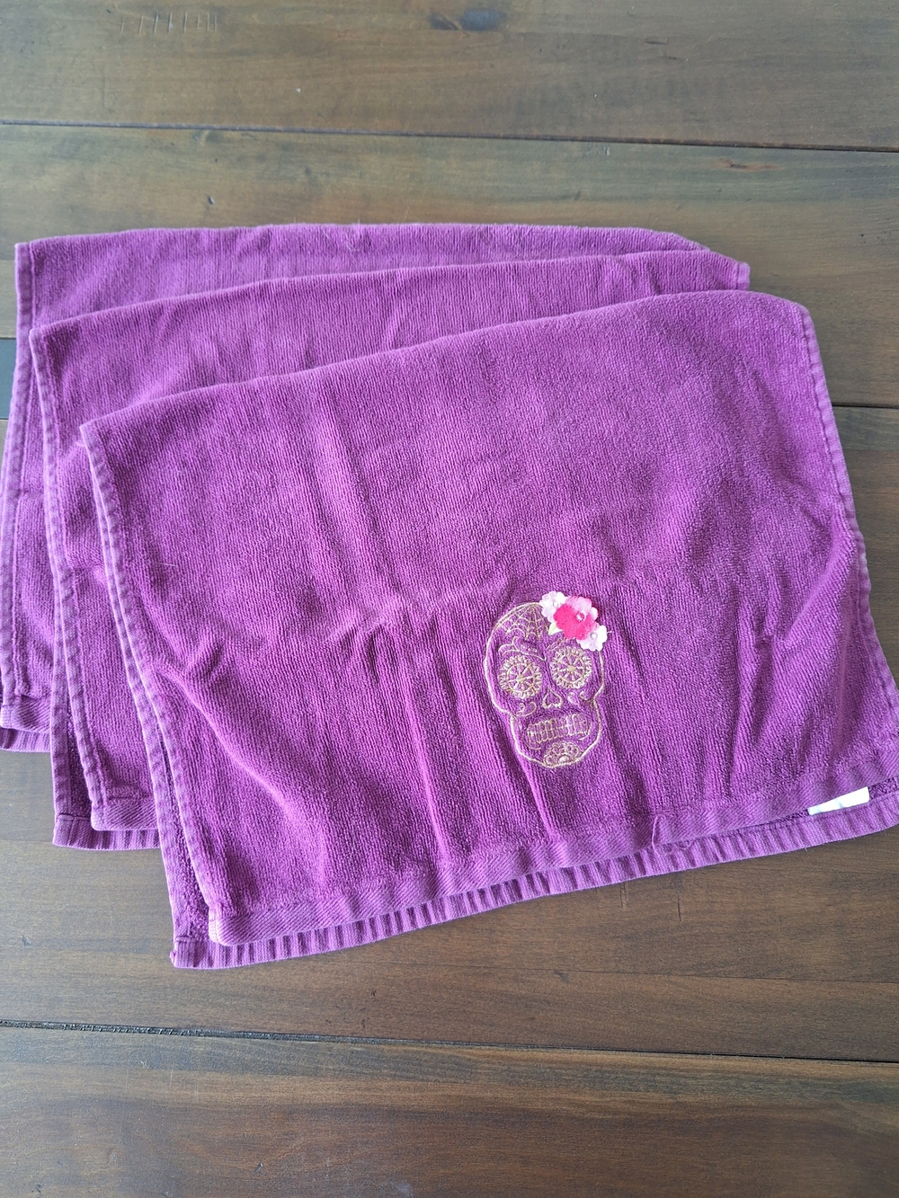 Purple Skull - Halloween Dish Cloth